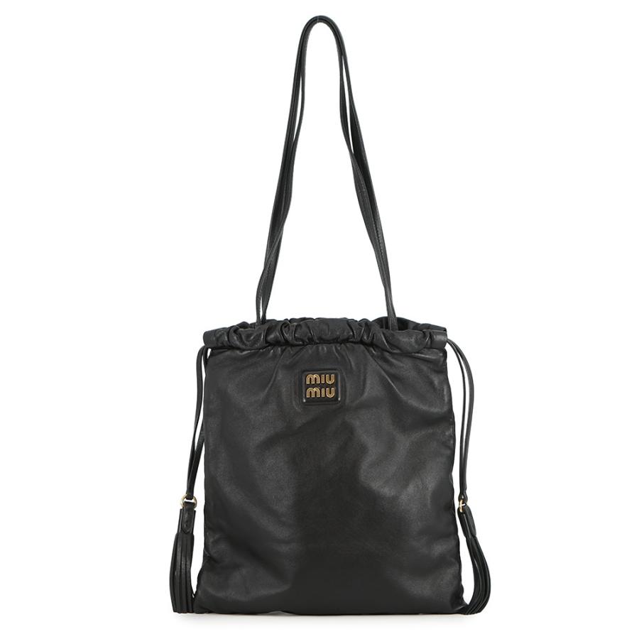 ミュウミュウ ショルダーバッグ ジョワ ナッパレザー 5BG303 Miu Miu 黒 ミュウミュウ ショルダーバッグ ジョワ ナッパレザー 5BG303 Miu 黒