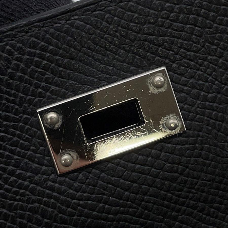 エルメス ケリーウォレット ロング トゥーゴー ブラック/シルバー金具