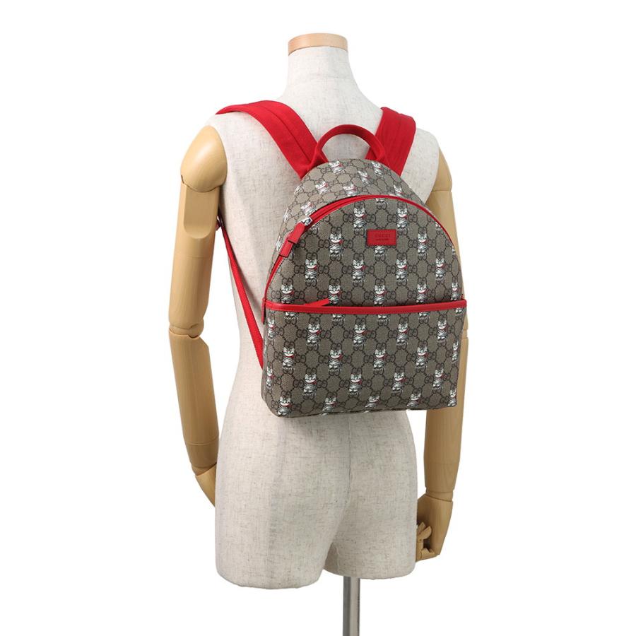 グッチ バックパック キャット 猫 チルドレンズ GGスプリーム/レザー