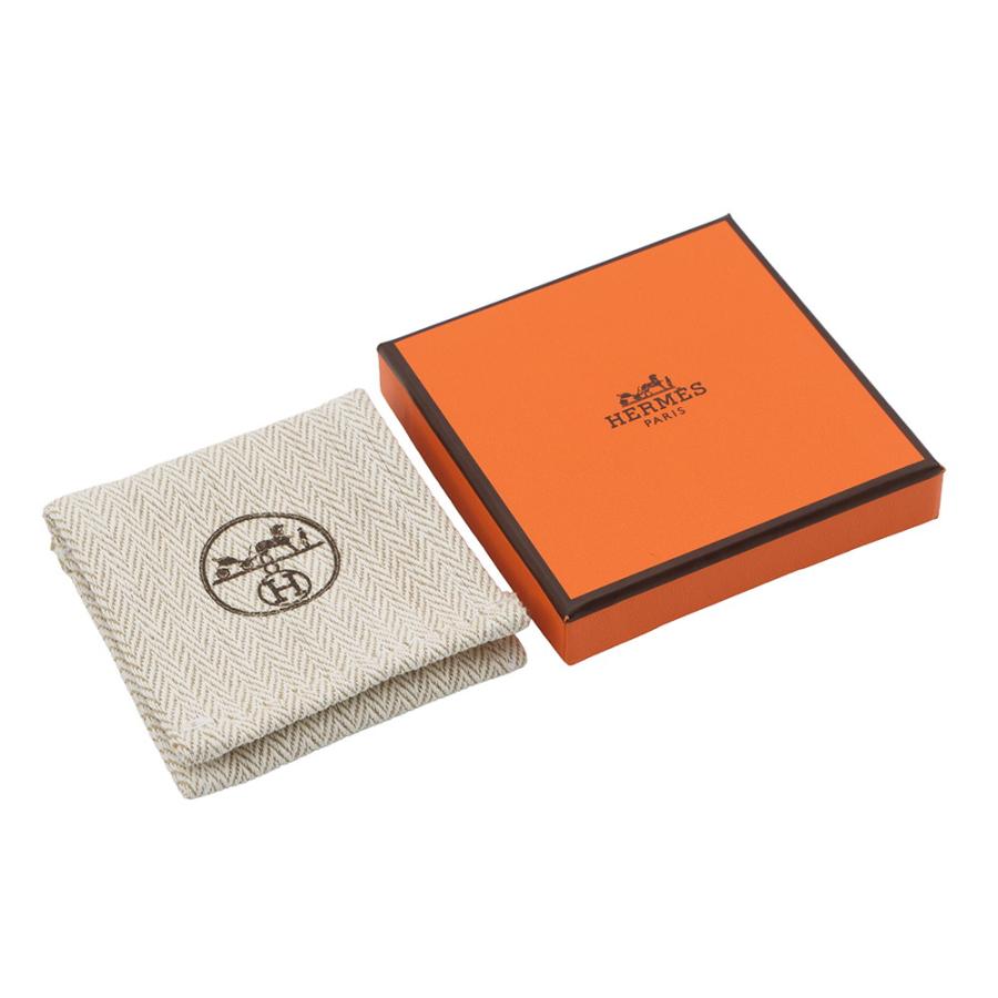 エルメス ピアス シングル H ブラック/シルバー金具 HERMES
