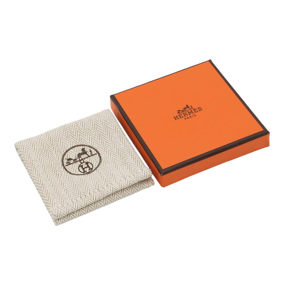 エルメス ピアス シングル H ブラック/シルバー金具 HERMES