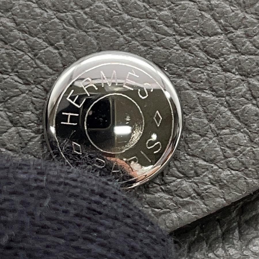 エルメス コインケース カルヴィ デュオ グリメイヤー/シルバー金具