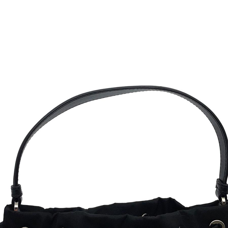 プラダ ハンドバッグ 巾着バッグ ラインストーン スタッズ ビーズ ナイロン 1BE067 PRADA 2ｗayショルダーバッグ 黒_6