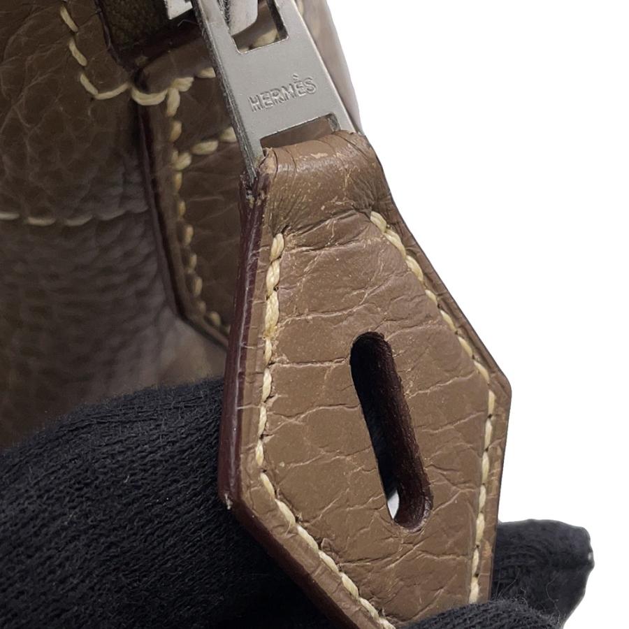 エルメス ハンドバッグ ボリード31 エトゥープ/シルバー金具 トリヨンクレマンス □I刻印 ２wayショルダー 【安心保証】の画像