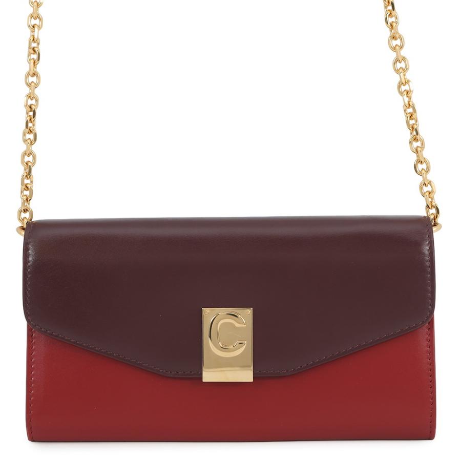 セリーヌ チェーンウォレット C セー バイカラー レザー CELINE 長財布 セリーヌ チェーンウォレット C セー バイカラー レザー CELINE 長財布