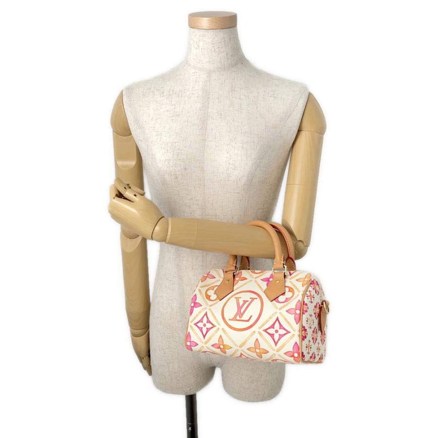 LOUIS VUITTON ルイヴィトン モノグラム タイル LVバイ ザプール ネオノエBB 2WAyバッグ ハンドバッグ ショルダーバッグ ホワイト×オレンジ レザー×PVC M25315 ゴールド金具 LOUIS VUITTON - ルイヴィトン ハンドバッグ モノグラム・タイル/バイ