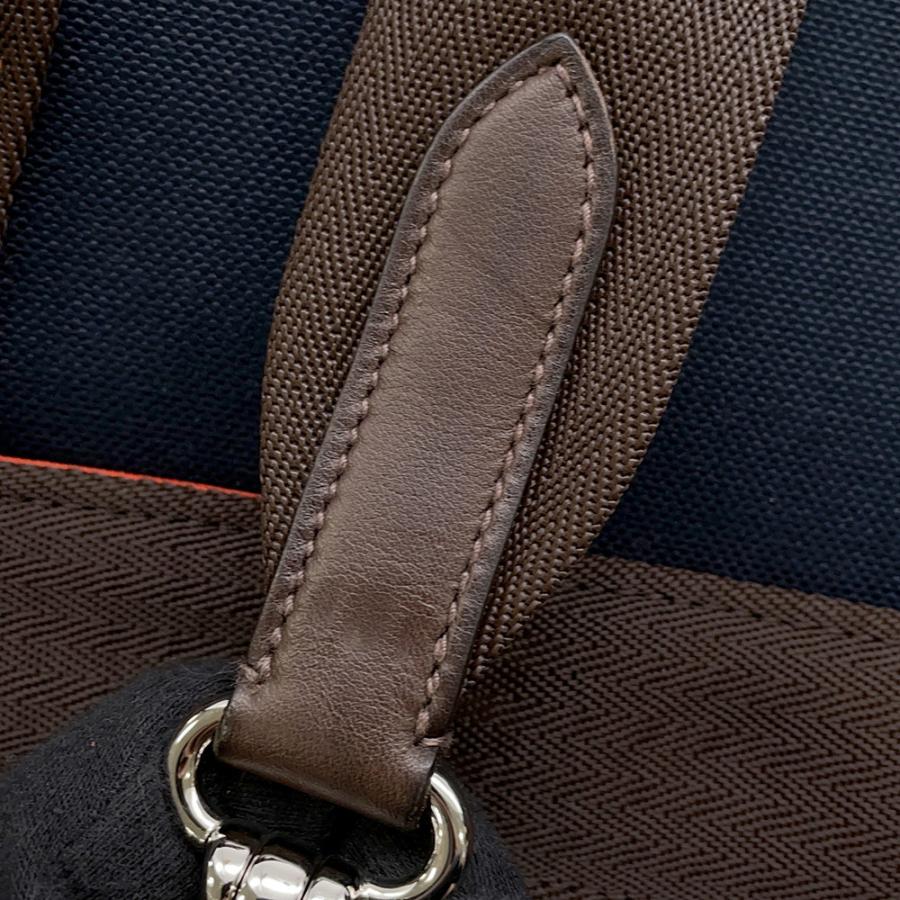 エルメス サックドパンサージュ グルーム SAC DE PANSAGE GROOM ネイビー/フー C刻印 ２wayショルダー 【安心保証】_13