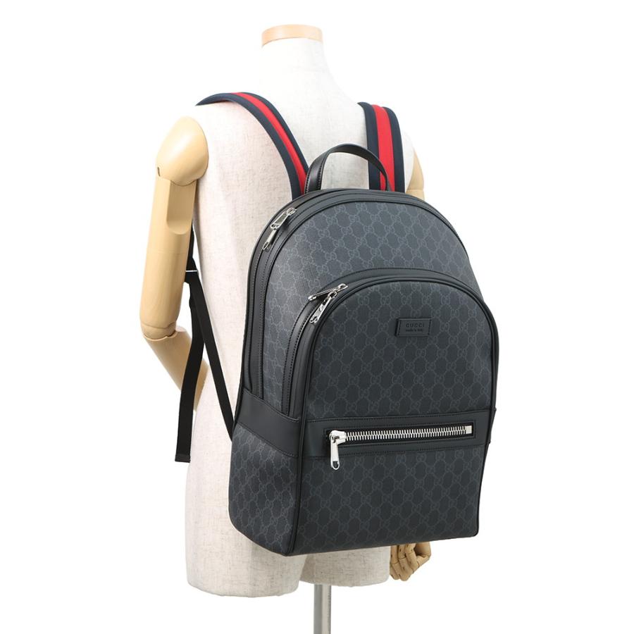 GUCCI バックパック ブラック グッチ リュック GGブラック バックパック GGスプリーム/レザー 771158