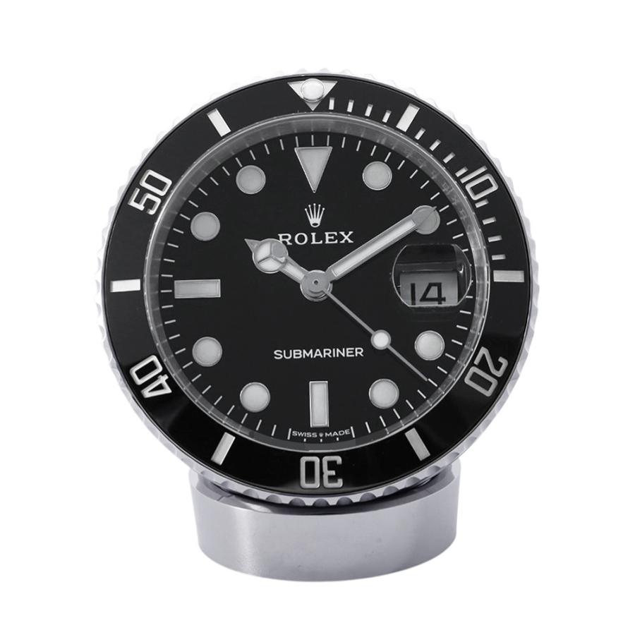 ロレックス サブマリーナデイト デスククロック ROLEX 置時計 黒文字盤