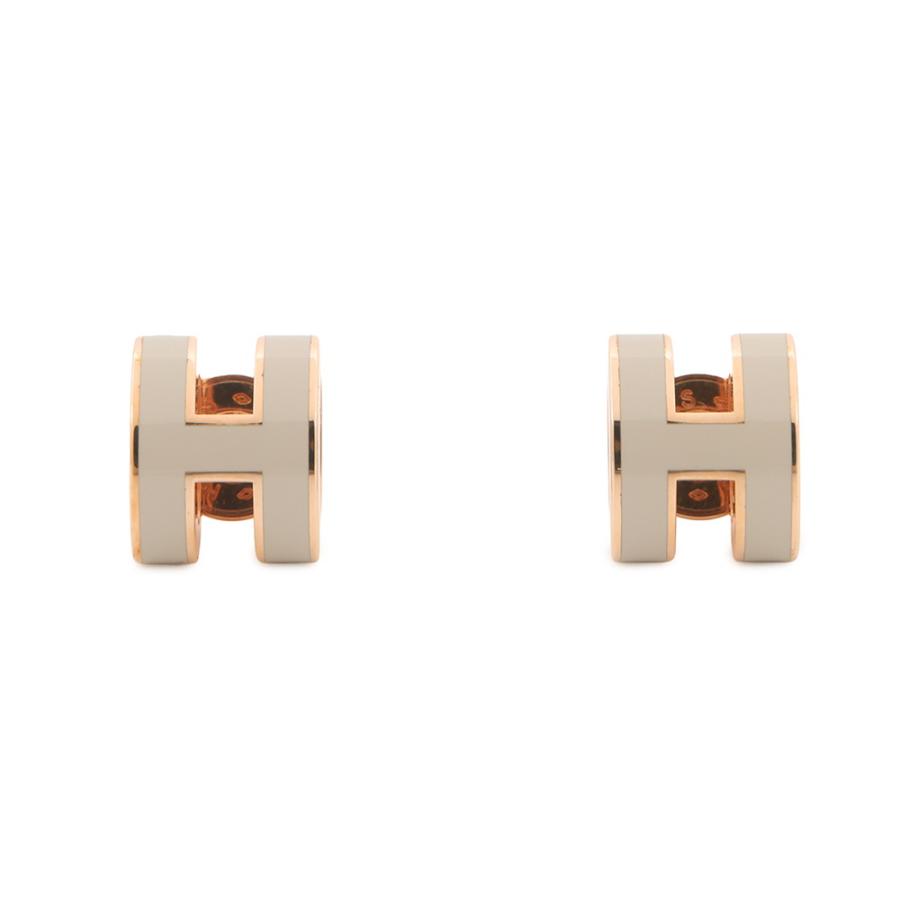 HERMES ポップアッシュ　ピアス マロン　PG マロングラッセ エルメス ピアス ポップアッシュ マロングラッセ/ピンクゴールド金具 H