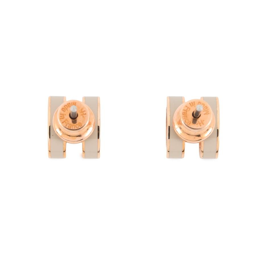エルメス ピアス ポップアッシュ マロングラッセ/ピンクゴールド金具 H