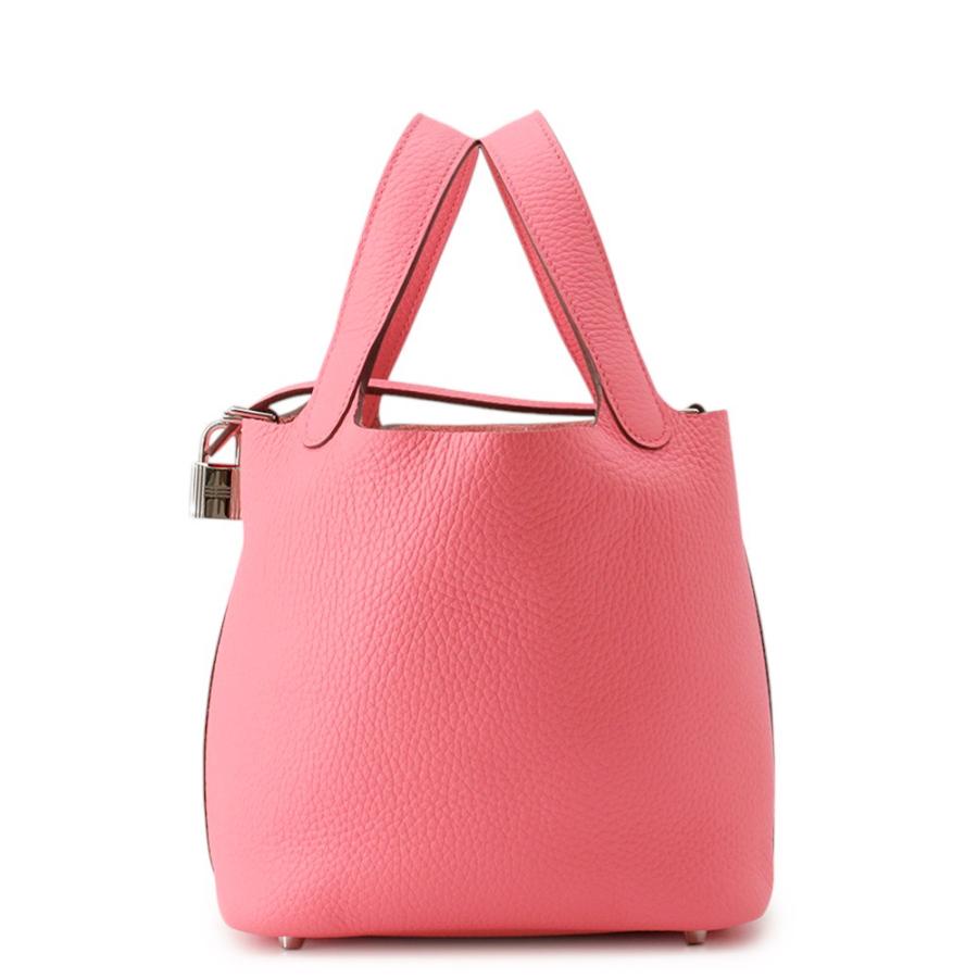 HERMES ピコタンロック PM ローズアザレ エルメス ハンドバッグ ピコタンロックPM ローズアザレ/シルバー金具