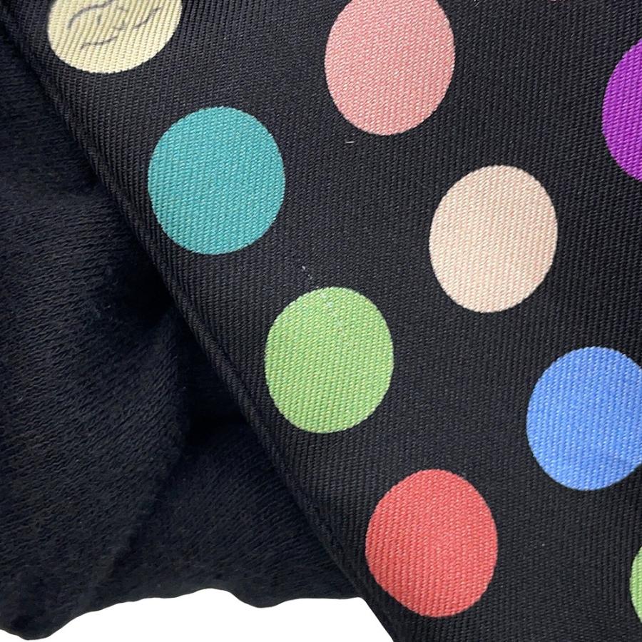 シャネル スカーフ ココマーク 総柄 ドット シルク CHANEL 黒 【安心