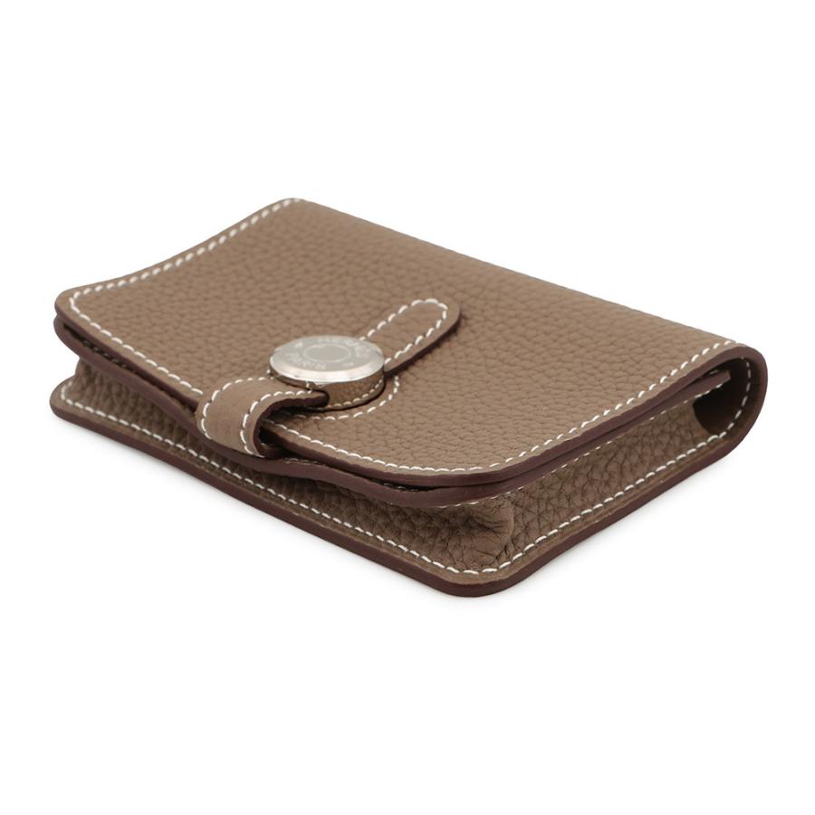 エルメス カードケース ドゴン エトゥープ/シルバー金具 トリヨン