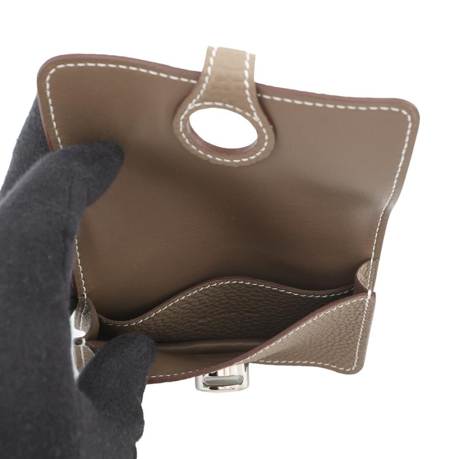 エルメス カードケース ドゴン エトゥープ/シルバー金具 トリヨン