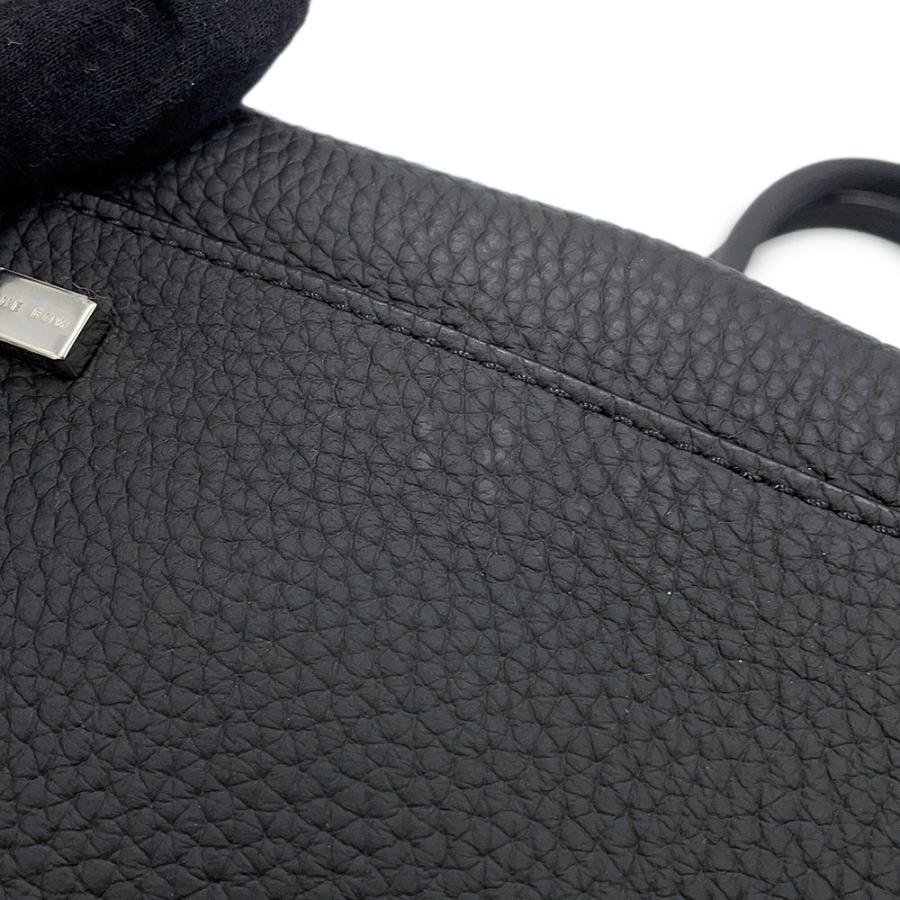 ザ ロウ ハンドバッグ ソフトマルゴー12 レザー W1586 THE ROW 2way 黒 【安心保証】の画像
