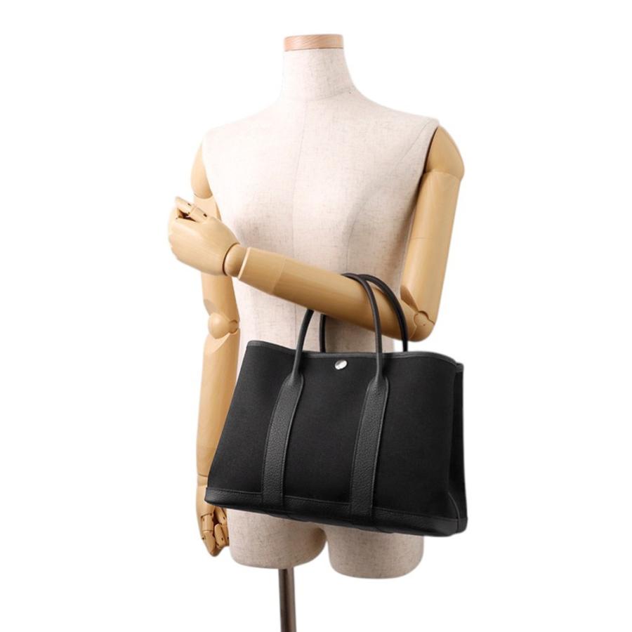 エルメス トートバッグ ガーデンパーティTPM ブラック/シルバー金具