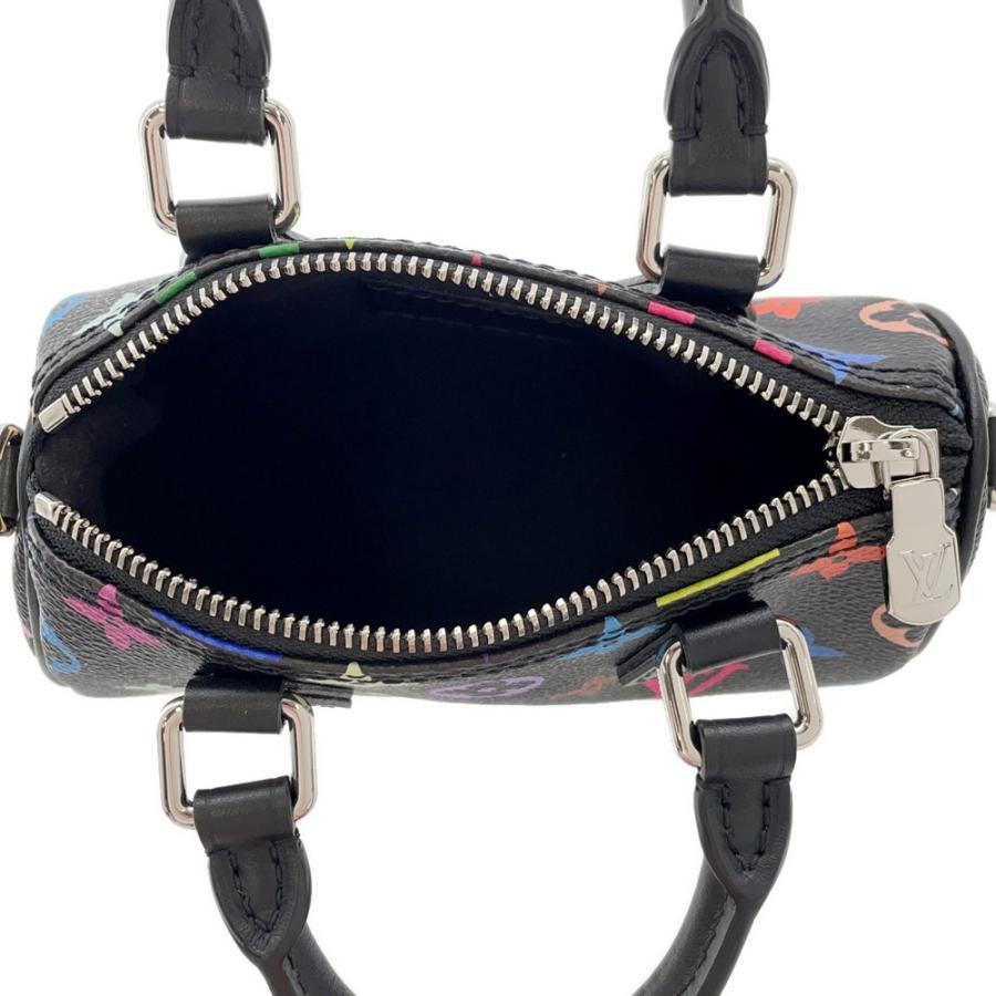 ルイヴィトン LOUIS VUITTON 2WAYバッグ LV×TM ナノ スピーディー モノグラムマルチカラー ノワール シルバー金具 黒 村上隆コラボ M13406 RFID【中古】 村上隆 ルイヴィトン LV × TM ナノ・スピーディ マルチカラー M13406