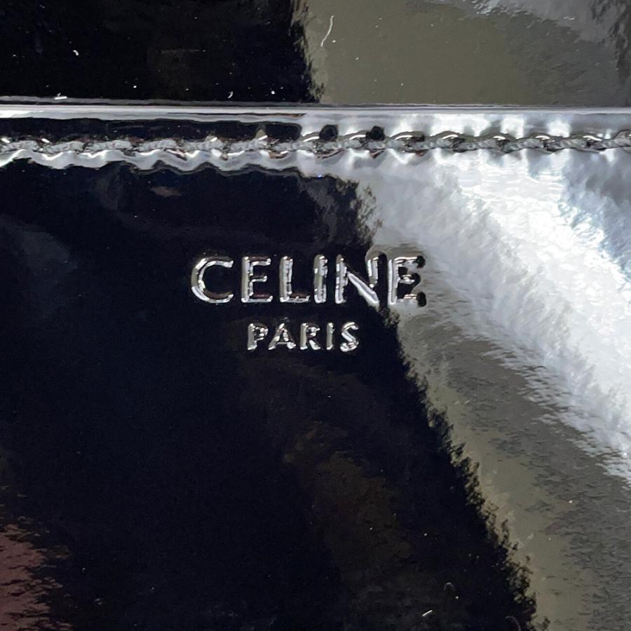 セリーヌ ショルダーバッグ 16 セーズ ブザス スモール パテント 188013 CELINE 黒_12