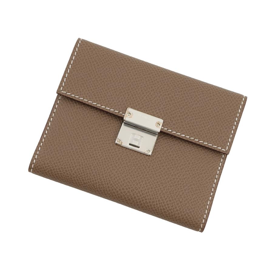 エルメス カードケース クリック ミニ エトゥープ/シルバー金具 