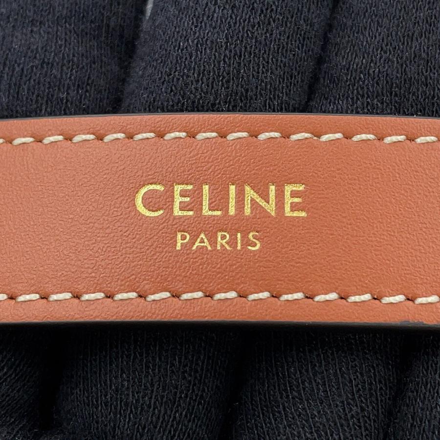 セリーヌ ショルダーバッグ トリオンフ ティーンドローストリング デニム レザー 196532 CELINE 【安心保証】