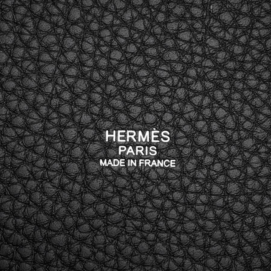 エルメス ハンドバッグ ピコタンロックPM ブラック/シルバー金具 トリヨンクレマンス K刻印 黒の画像