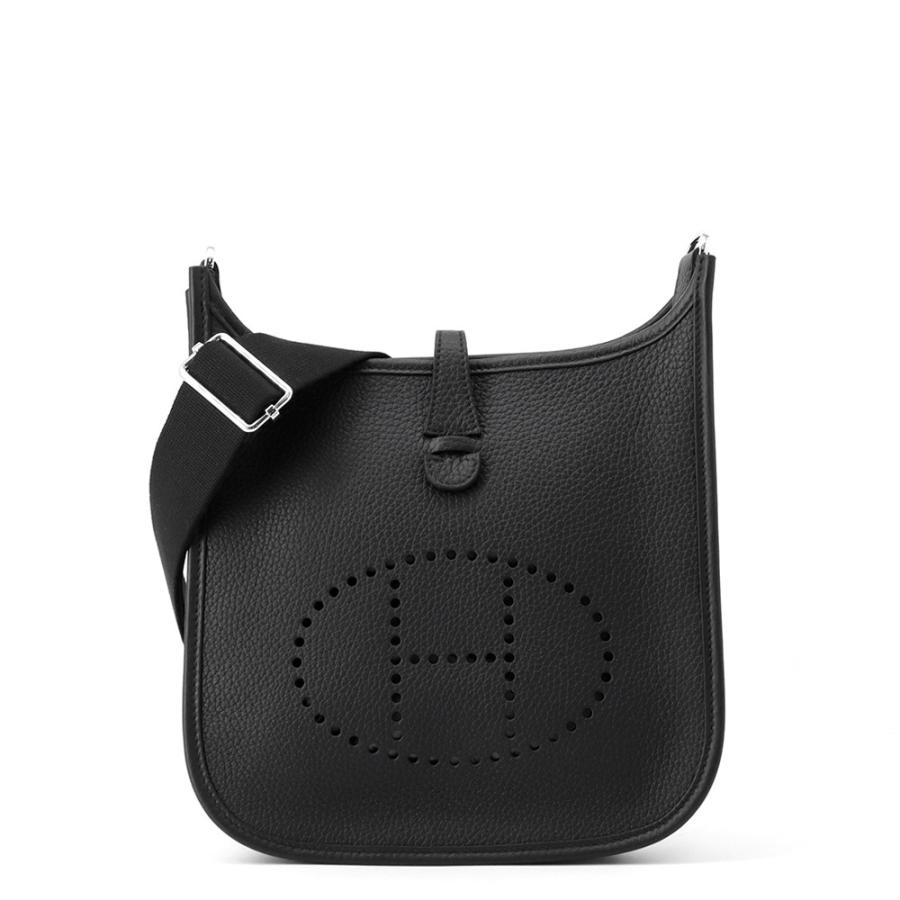 エルメス ショルダーバッグ エブリン3 23 ブラック/シルバー金具 トリヨンクレマンス K刻印 黒 エルメス ショルダーバッグ エブリン3 23 ブラック/シルバー金具