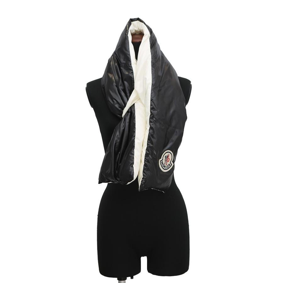 モンクレール マフラー SCIARPA ナイロン E20930000900 MONCLER 黒 白 モンクレール マフラー SCIARPA ナイロン E20930000900 MONCLER 黒 白