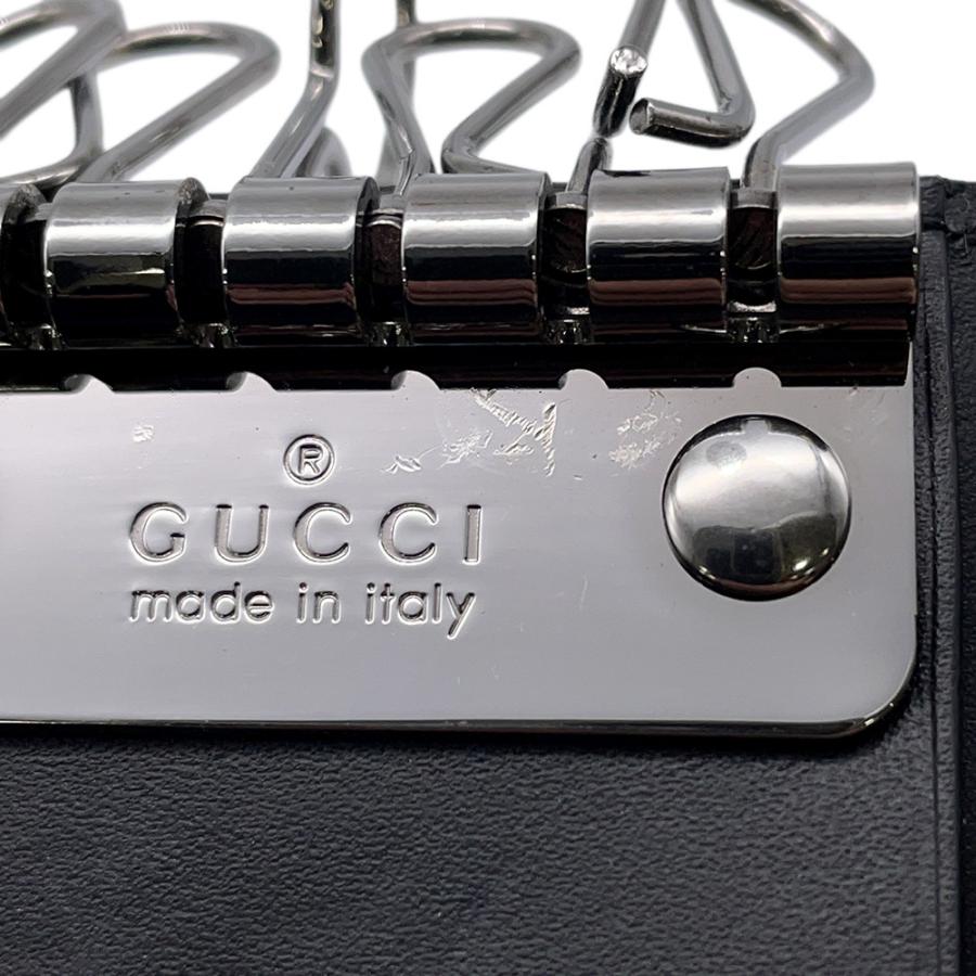美品　GUCCI グッチ　シマレザー　6連レザーキーケース 138093 半期決算セール開催中】 グッチ 6連キーケース グッチシマ レザー