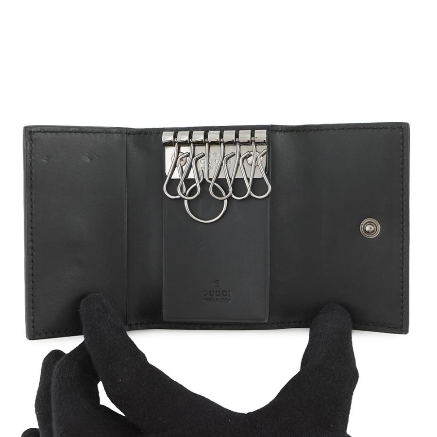 美品　GUCCI グッチ　シマレザー　6連レザーキーケース 138093 半期決算セール開催中】 グッチ 6連キーケース グッチシマ レザー