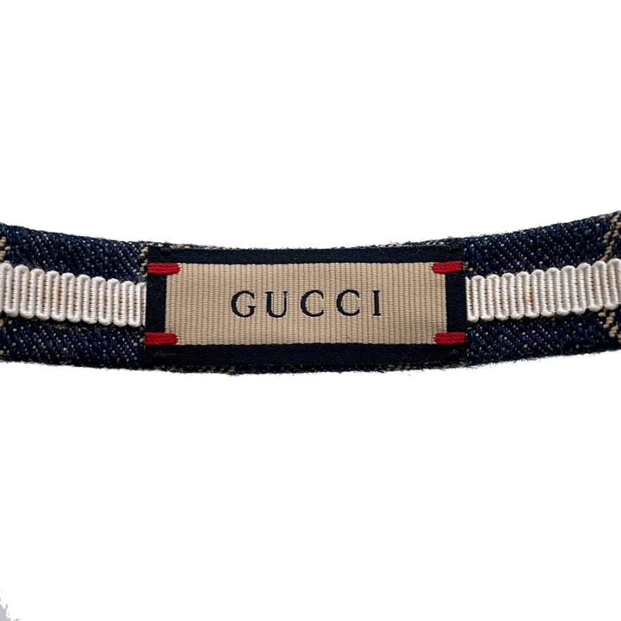 グッチ カチューシャ GGデニム エコ ウォッシュ GUCCI ヘア