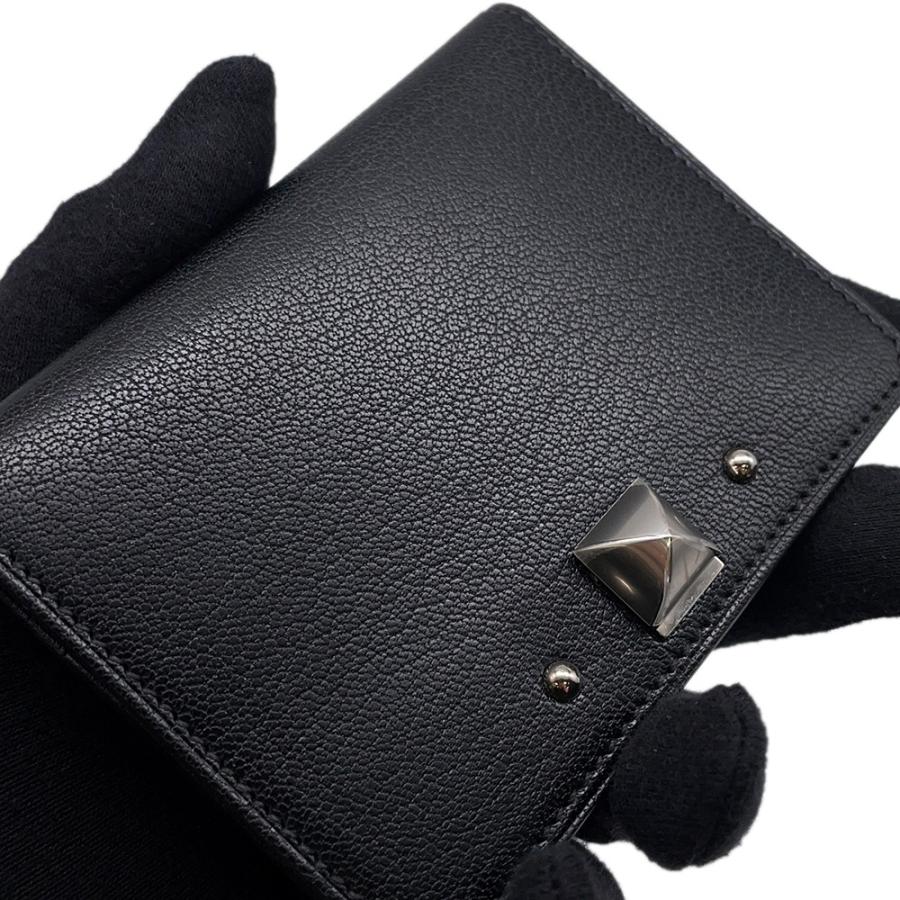 エルメス カードケース メドール ブラック/シルバー金具 シェブル