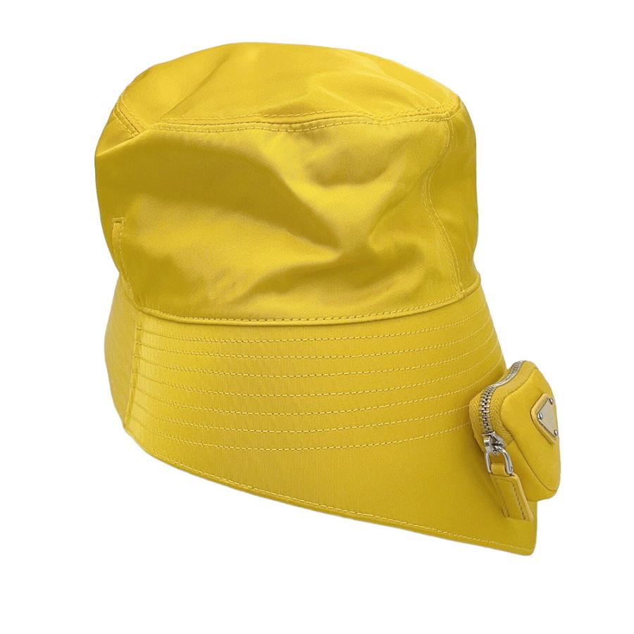 プラダ ハット Re-Nylon トライアングルロゴ ミニポーチ付 バケット