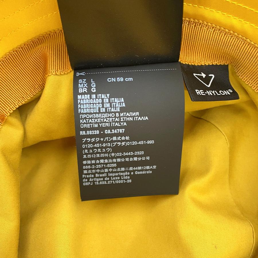 プラダ ハット Re-Nylon トライアングルロゴ ミニポーチ付 バケット