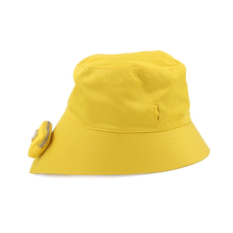 プラダ ハット Re-Nylon トライアングルロゴ ミニポーチ付 バケット