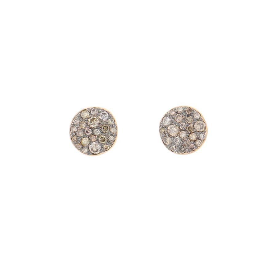 ポメラート ピアス サッビア ブラウンダイヤモンド 44P 計0.48ct K18PG