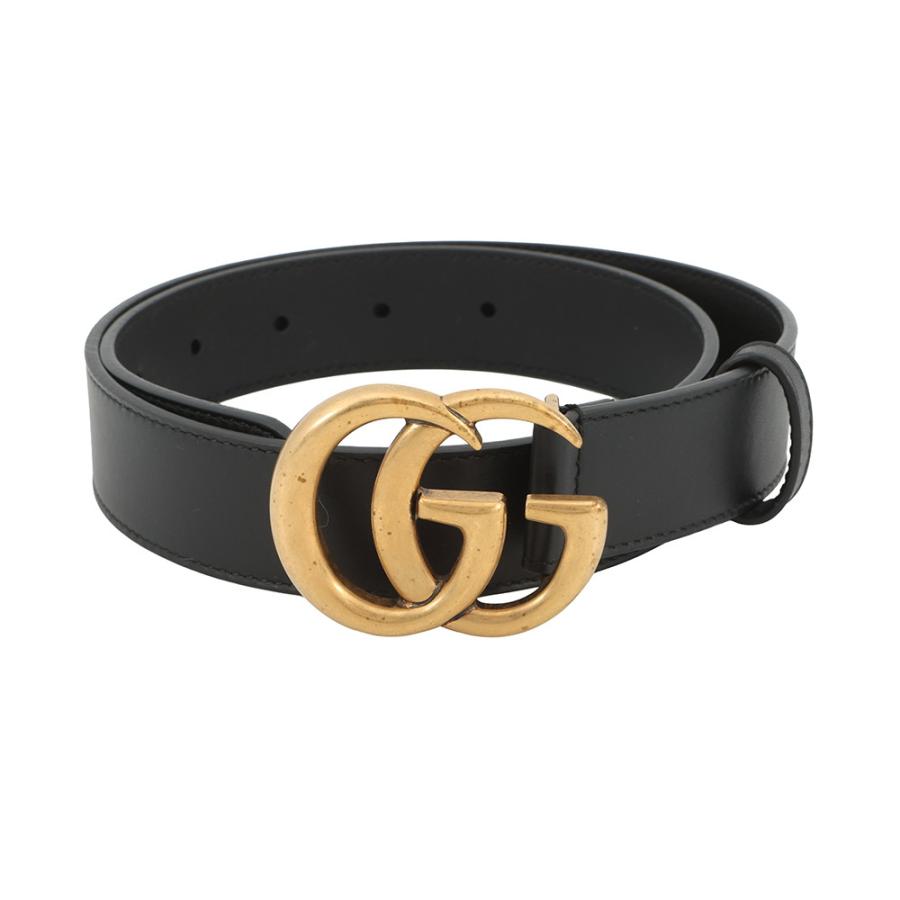 グッチ ベルト ダブルG レザー サイズ70 414516 GUCCI 黒 【安心保証