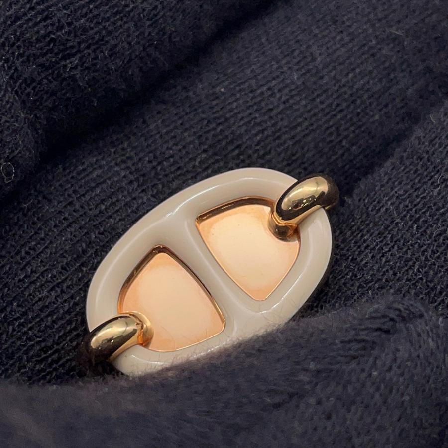エルメス ピアス ミニ・マイヨン クレーム/ピンクゴールド金具 HERMES 