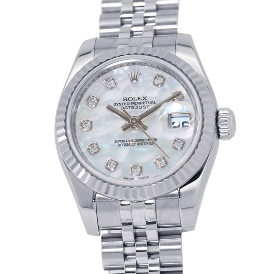 ロレックス デイトジャスト Z番 179174NG ROLEX 腕時計 ホワイトシェル