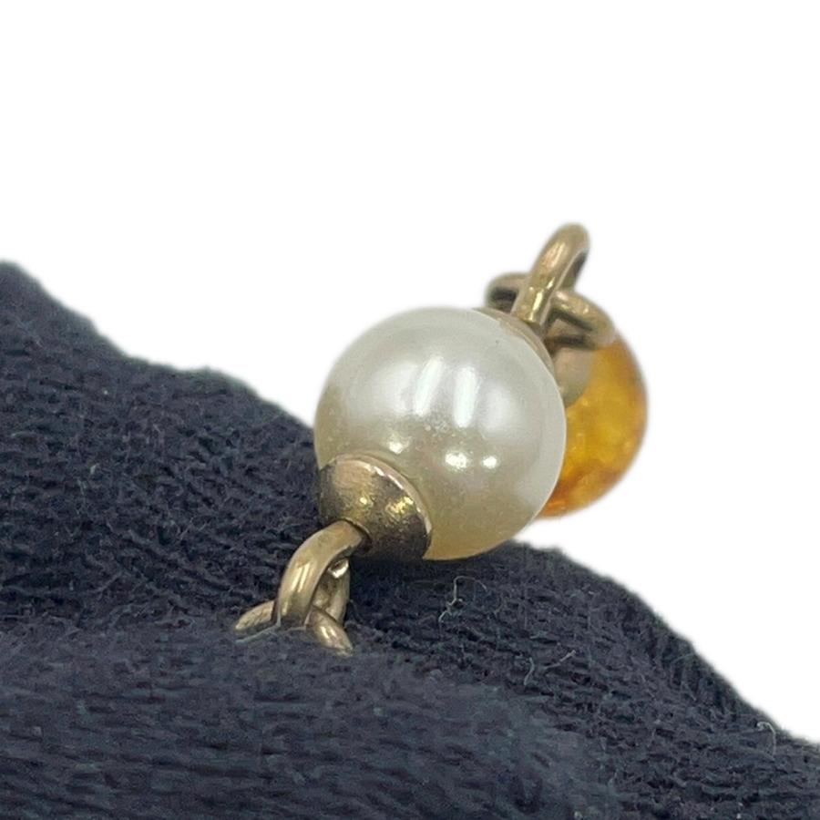 シャネル ピアス ココマーク スイング ラインストーン フェイクパール