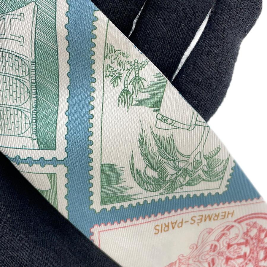 エルメス スカーフ ツイリー フォーブルの切手愛好家 HERMES シルク