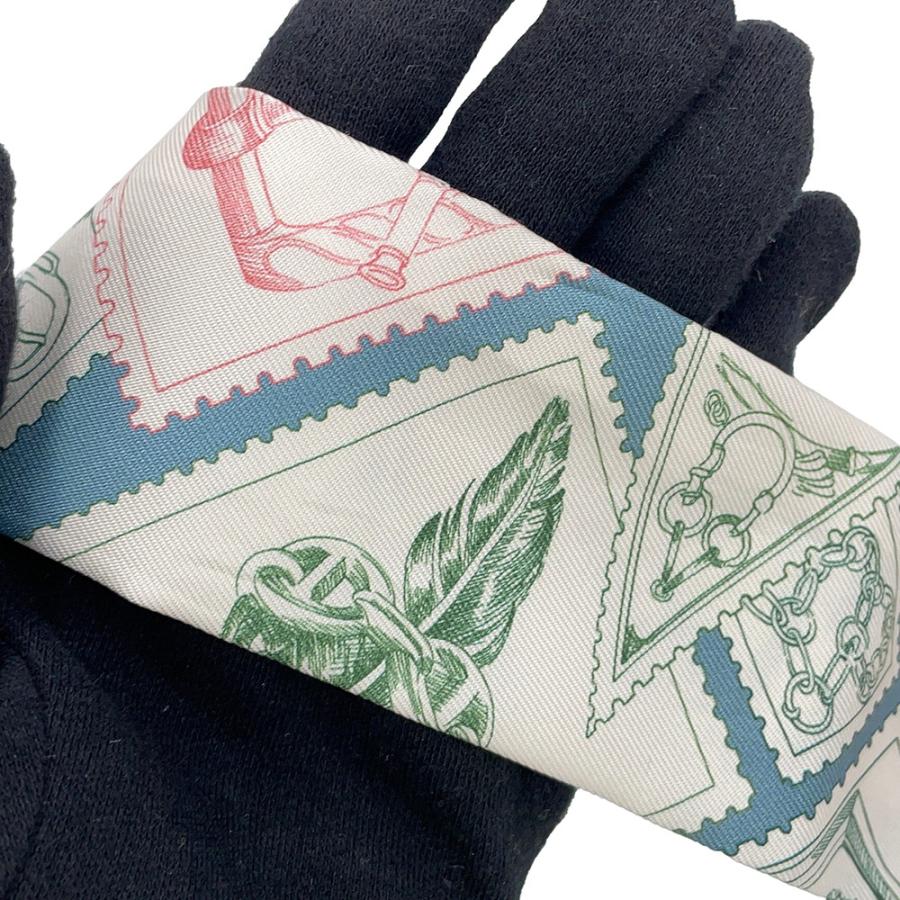 エルメス スカーフ ツイリー フォーブルの切手愛好家 HERMES シルク