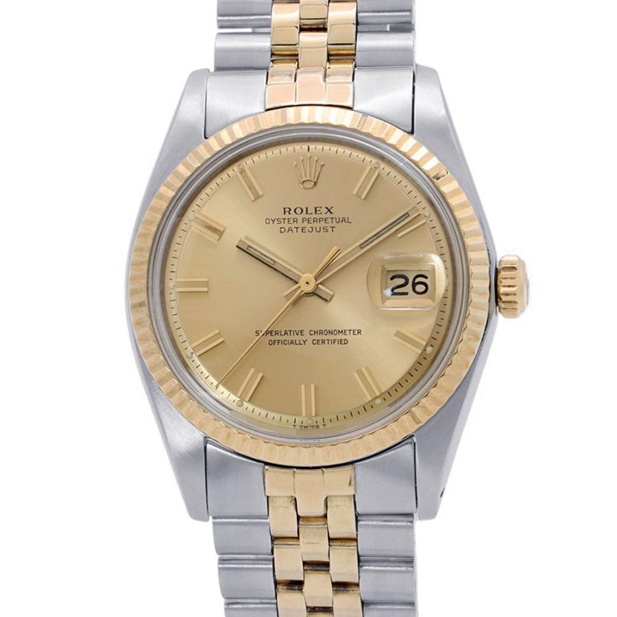 ロレックス デイトジャスト 35番 SS/K18YG イエローゴールド 1601 ROLEX 腕時計 ワイドボーイ シャンパン文字盤 ヴィンテージ ロレックス デイトジャスト 35番 SS/K18YG イエローゴールド 1601