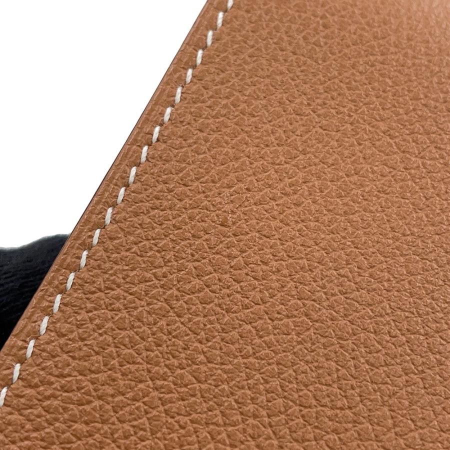 エルメス 二つ折り財布 Hセリエ コンパクト ゴールド/シルバー金具