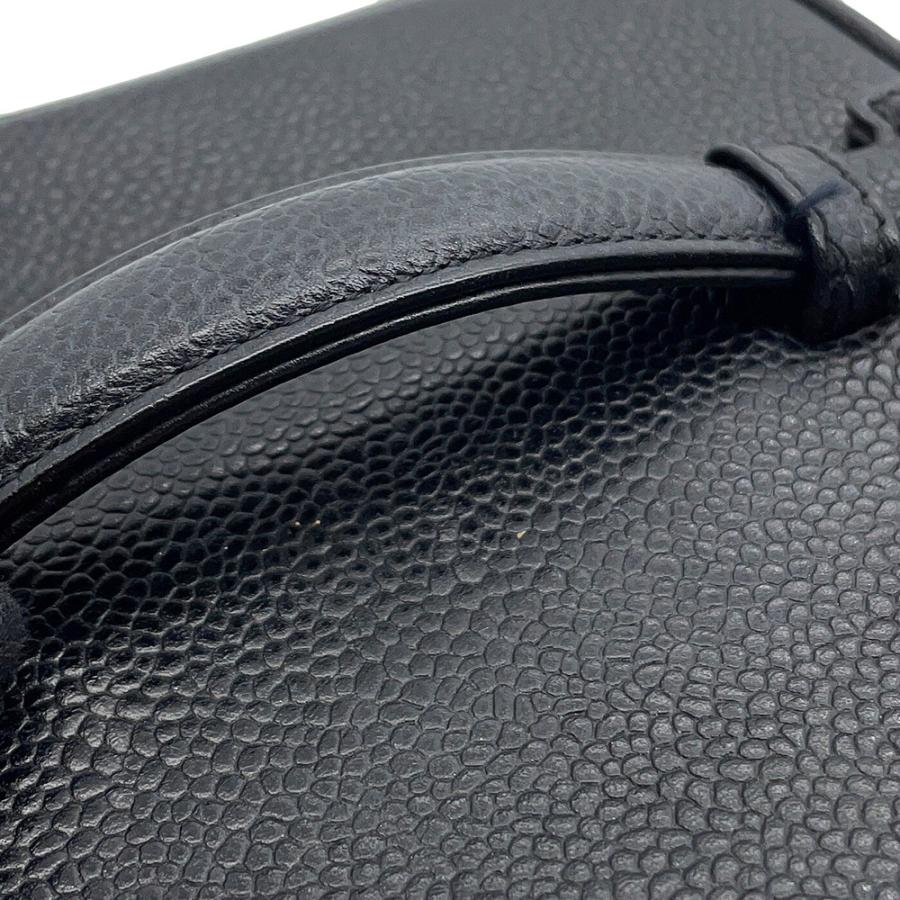 シャネル バニティバッグ ココマーク キャビアスキン 縦型 A01998 CHANEL 化粧ポーチ コスメポーチ 黒 【安心保証】の画像