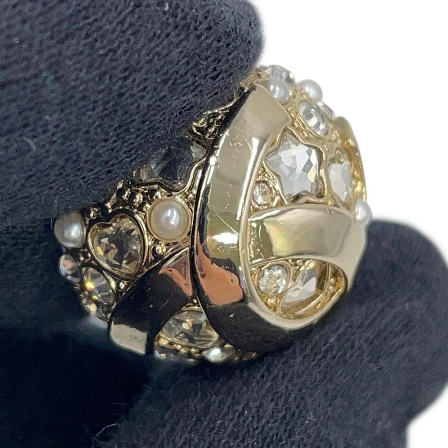 シャネル ピアス ココマーク ラウンドピアス ラインストーン フェイク