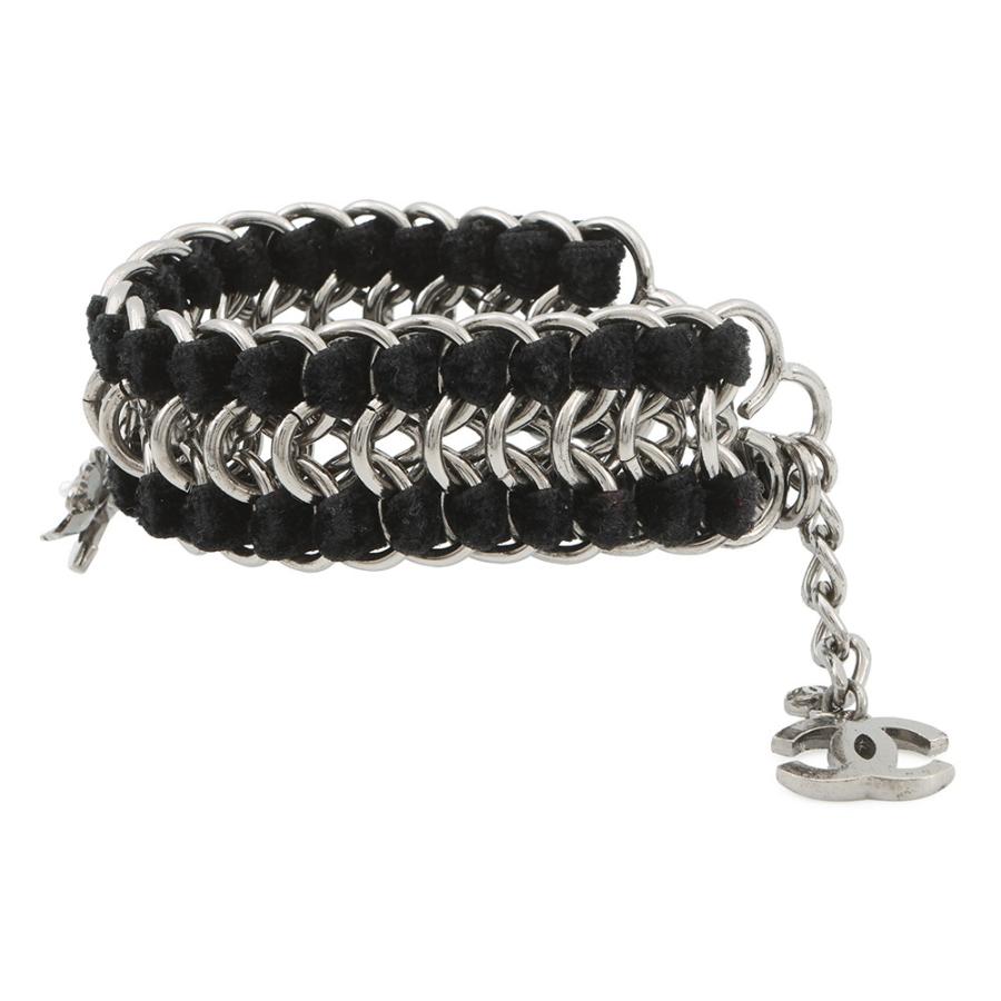 シャネル ブレスレット ココマーク ベルベット ラインストーン フェイクパール 05A CHANEL アクセサリー 【安心保証】の画像