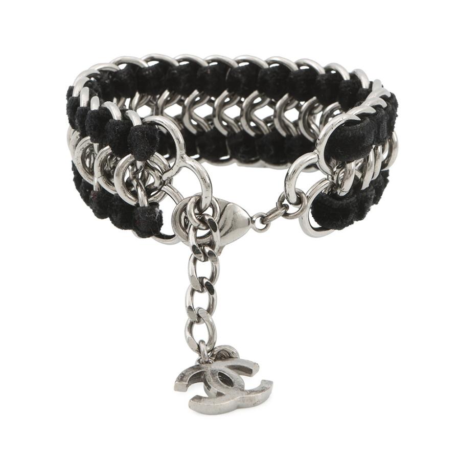 シャネル ブレスレット ココマーク ベルベット ラインストーン フェイクパール 05A CHANEL アクセサリー 【安心保証】の画像