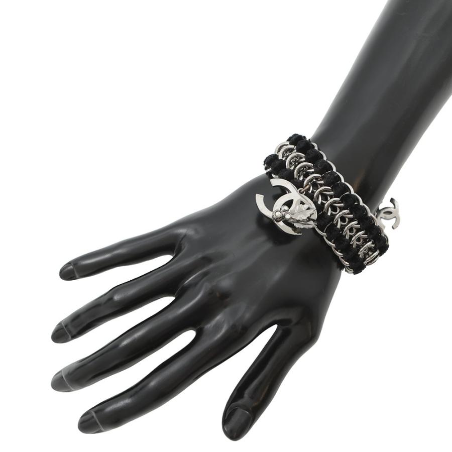シャネル ブレスレット ココマーク ベルベット ラインストーン フェイクパール 05A CHANEL アクセサリー 【安心保証】の画像