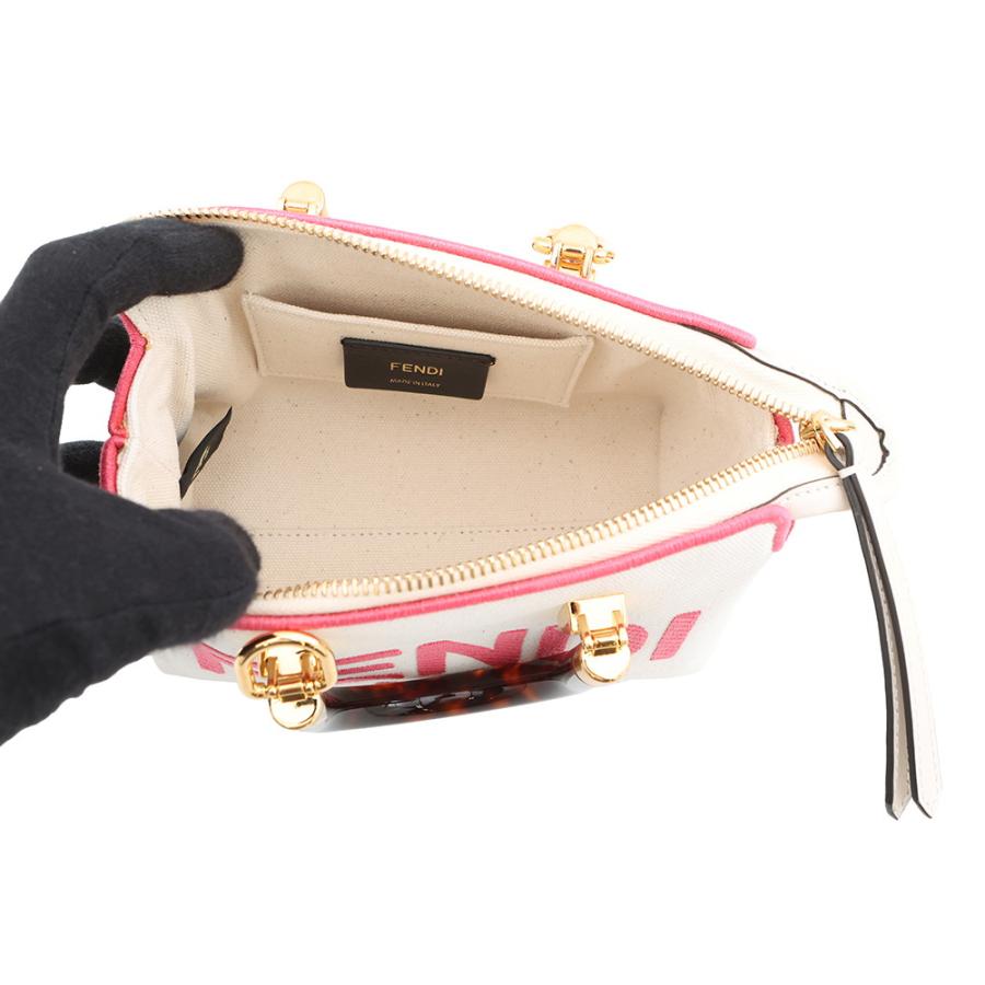 フェンディ ハンドバッグ バイザウェイ ミニ 8BS067 キャンバス FENDI 2wayショルダーバッグ 【安心保証】